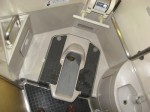 Traditional Japanese squat toilets on Shinkansen trains