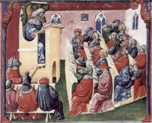 Lecture in 13th-century